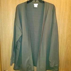 Isela Womens Olive Green Cardigan size 2X